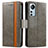 Leather Case Stands Flip Cover Holder S02D for Xiaomi Mi 12 5G Gray
