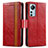 Leather Case Stands Flip Cover Holder S02D for Xiaomi Mi 12 Lite 5G Red