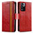 Leather Case Stands Flip Cover Holder S02D for Xiaomi Redmi Note 11 Pro+ Plus 5G Red
