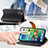 Leather Case Stands Flip Cover Holder S03D for Apple iPhone 13 Pro Max