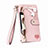 Leather Case Stands Flip Cover Holder S03D for Apple iPhone 13 Pro Max Pink