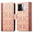 Leather Case Stands Flip Cover Holder S03D for Oppo A57 5G Light Brown