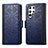 Leather Case Stands Flip Cover Holder S03D for Samsung Galaxy S22 Ultra 5G