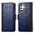 Leather Case Stands Flip Cover Holder S03D for Samsung Galaxy S23 Ultra 5G