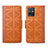 Leather Case Stands Flip Cover Holder S03D for Vivo T1 5G India