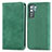 Leather Case Stands Flip Cover Holder S04D for Huawei Nova 7 SE 5G Green