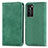 Leather Case Stands Flip Cover Holder S04D for Huawei P40 Green