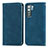 Leather Case Stands Flip Cover Holder S04D for Huawei P40 Lite 5G Blue