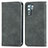 Leather Case Stands Flip Cover Holder S04D for Huawei P40 Lite 5G Gray