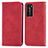 Leather Case Stands Flip Cover Holder S04D for Huawei P40 Red