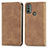 Leather Case Stands Flip Cover Holder S04D for Motorola Moto E20