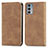 Leather Case Stands Flip Cover Holder S04D for Motorola Moto Edge 20 5G