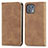 Leather Case Stands Flip Cover Holder S04D for Motorola Moto Edge 20 Lite 5G