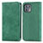 Leather Case Stands Flip Cover Holder S04D for Motorola Moto Edge 20 Lite 5G Green