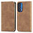 Leather Case Stands Flip Cover Holder S04D for Motorola Moto Edge (2021) 5G