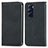 Leather Case Stands Flip Cover Holder S04D for Motorola Moto Edge 30 Pro 5G Black