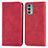 Leather Case Stands Flip Cover Holder S04D for Motorola Moto Edge Lite 5G Red