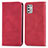 Leather Case Stands Flip Cover Holder S04D for Motorola Moto G Stylus (2021) Red