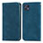 Leather Case Stands Flip Cover Holder S04D for Motorola Moto G50 5G Blue