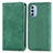 Leather Case Stands Flip Cover Holder S04D for Motorola Moto G51 5G Green