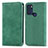 Leather Case Stands Flip Cover Holder S04D for Motorola Moto G60s Green