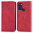 Leather Case Stands Flip Cover Holder S04D for Motorola Moto G60s Red