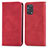 Leather Case Stands Flip Cover Holder S04D for Oppo A95 4G Red