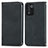 Leather Case Stands Flip Cover Holder S04D for Oppo K9S 5G Black