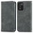 Leather Case Stands Flip Cover Holder S04D for Oppo K9S 5G Gray