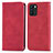 Leather Case Stands Flip Cover Holder S04D for Oppo Reno6 Z 5G Red