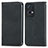 Leather Case Stands Flip Cover Holder S04D for Oppo Reno7 Pro 5G Black