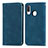 Leather Case Stands Flip Cover Holder S04D for Samsung Galaxy A20e Blue