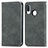 Leather Case Stands Flip Cover Holder S04D for Samsung Galaxy A20e Gray