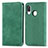 Leather Case Stands Flip Cover Holder S04D for Samsung Galaxy A20e Green