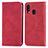 Leather Case Stands Flip Cover Holder S04D for Samsung Galaxy A40 Red