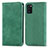 Leather Case Stands Flip Cover Holder S04D for Samsung Galaxy A41 Green