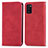 Leather Case Stands Flip Cover Holder S04D for Samsung Galaxy A41 Red