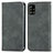 Leather Case Stands Flip Cover Holder S04D for Samsung Galaxy A71 5G Gray