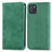 Leather Case Stands Flip Cover Holder S04D for Samsung Galaxy A81 Green