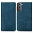 Leather Case Stands Flip Cover Holder S04D for Samsung Galaxy S21 5G Blue