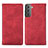 Leather Case Stands Flip Cover Holder S04D for Samsung Galaxy S21 5G Red