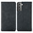 Leather Case Stands Flip Cover Holder S04D for Samsung Galaxy S21 Plus 5G Black