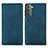 Leather Case Stands Flip Cover Holder S04D for Samsung Galaxy S23 Plus 5G Blue