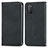 Leather Case Stands Flip Cover Holder S04D for Xiaomi Poco M3 Black