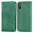 Leather Case Stands Flip Cover Holder S04D for Xiaomi Redmi 9A Green