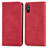 Leather Case Stands Flip Cover Holder S04D for Xiaomi Redmi 9A Red