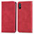 Leather Case Stands Flip Cover Holder S04D for Xiaomi Redmi 9AT Red