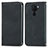 Leather Case Stands Flip Cover Holder S04D for Xiaomi Redmi Note 9 Black
