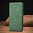 Leather Case Stands Flip Cover Holder S04D for Xiaomi Redmi Note 9T 5G Green