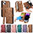 Leather Case Stands Flip Cover Holder S05D for Apple iPhone 13